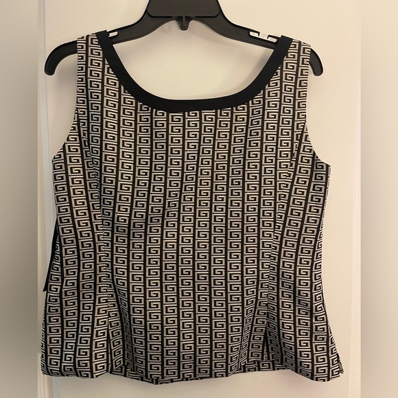 Kasper Hearts on Fire 3PC Lined Pant Suit. Blazer, Top & Pants Gold/Black NWT - Picture 3 of 14